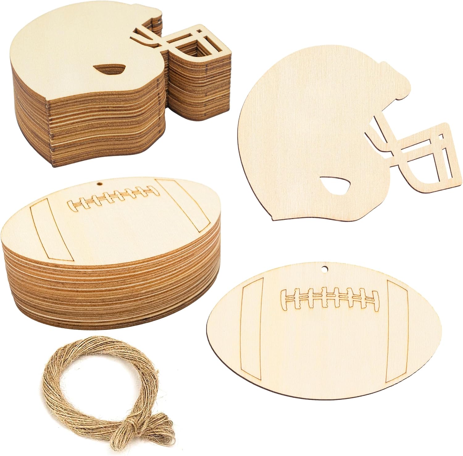 36 PCS Football Helmet Ornaments for DIY Crafts