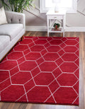 Unique Loom Trellis Frieze Area Rug - Fashionable Geometric Design