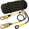 TRSMIMA Rope Harness Safety Lanyard 50ft Vertical Roofing Rope - Heavy