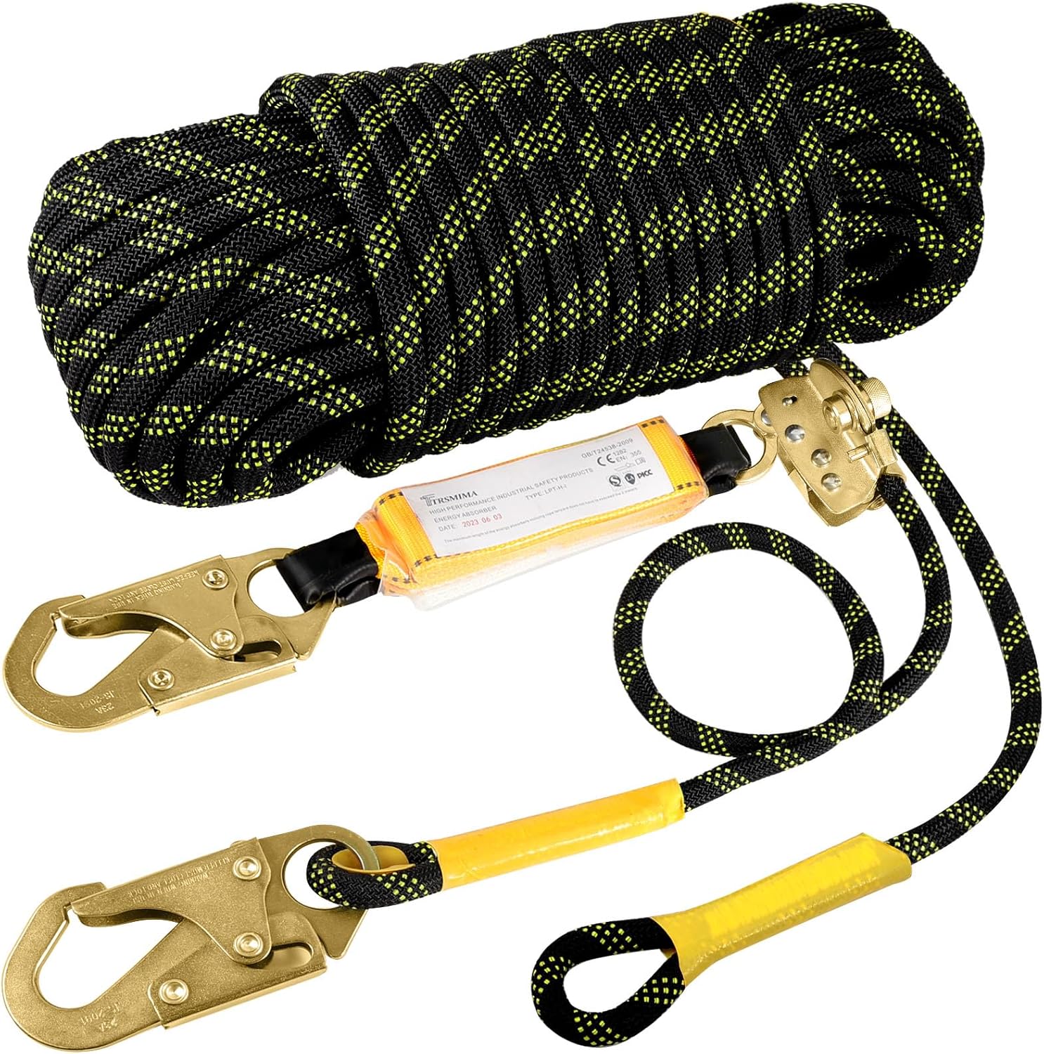 50ft Vertical Roofing Safety Lanyard - Heavy Duty