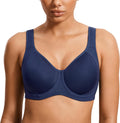 High Impact Sports Bra for Women - Supportive Molded Cup Cross Back