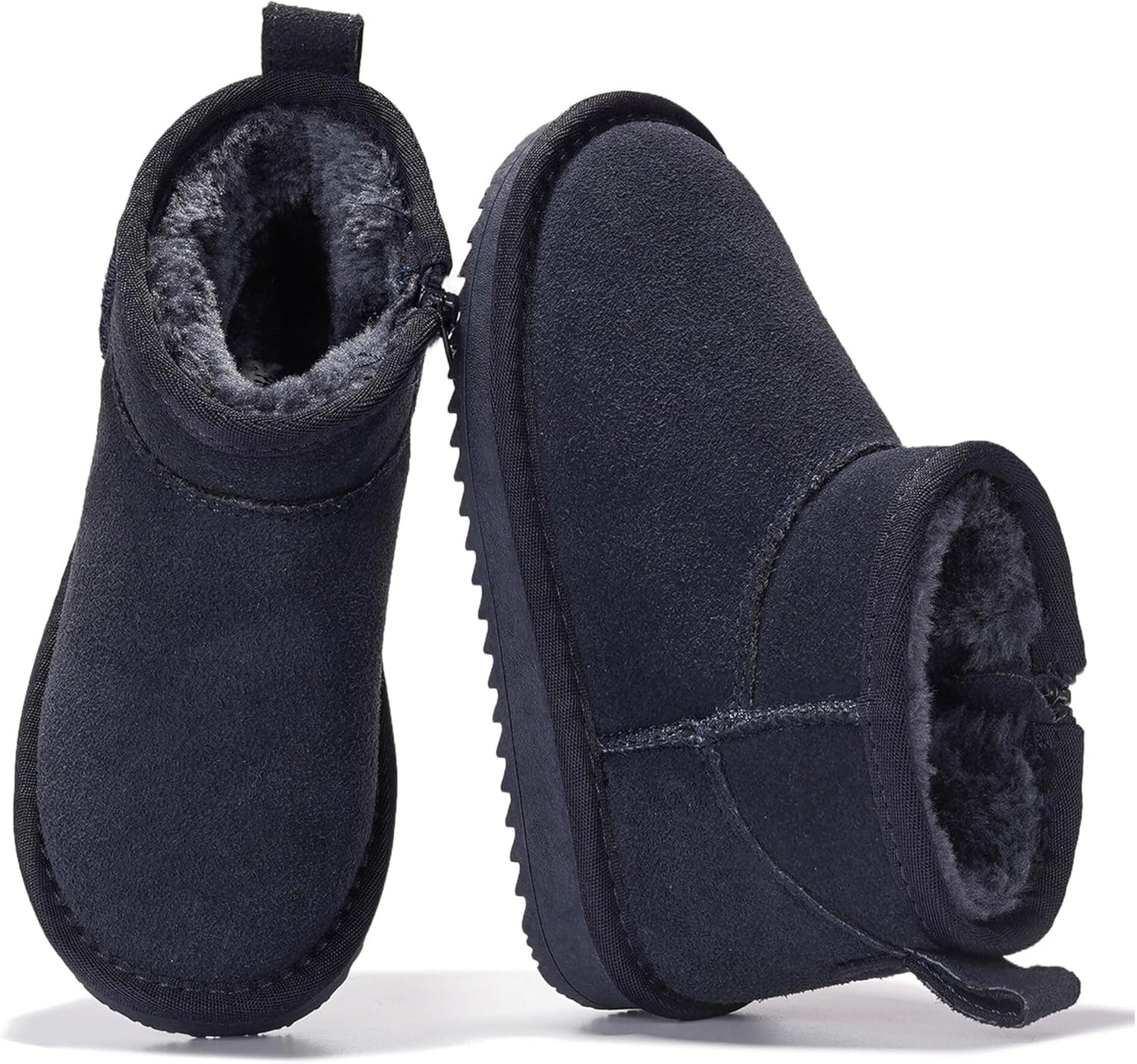 Genuine Leather Girls Boots with Memory Foam for Winter Fun