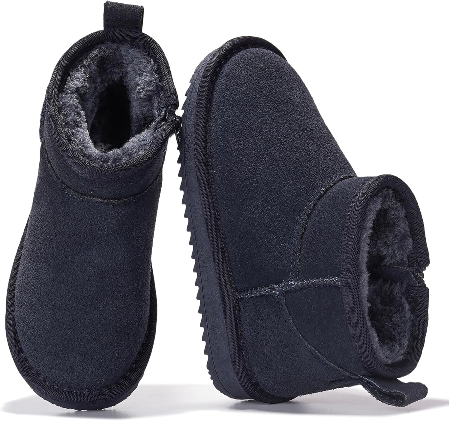Genuine Leather Girls Boots with Memory Foam for Winter Fun