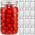 Mason Jars 32 oz Wide Mouth Quart Jars 12 Pack - Airtight Storage