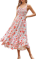 GRACE KARIN Summer Floral Boho Maxi Dress - Flattering Strappy