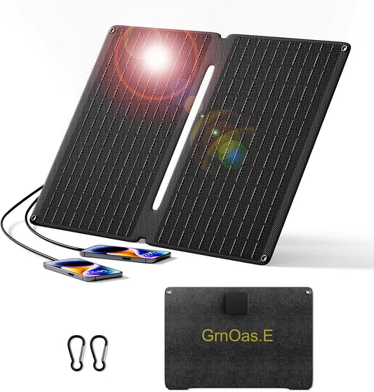 20W Portable Solar Panel for Outdoor Camping and Backpacking