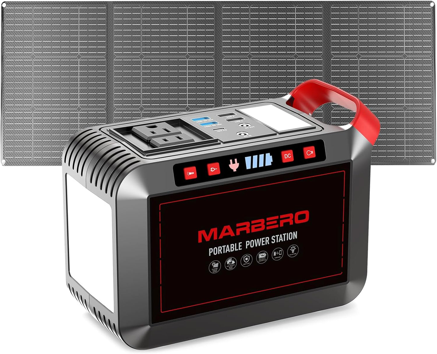 MARBERO 237Wh Solar Generator Bundle: Power & Portability