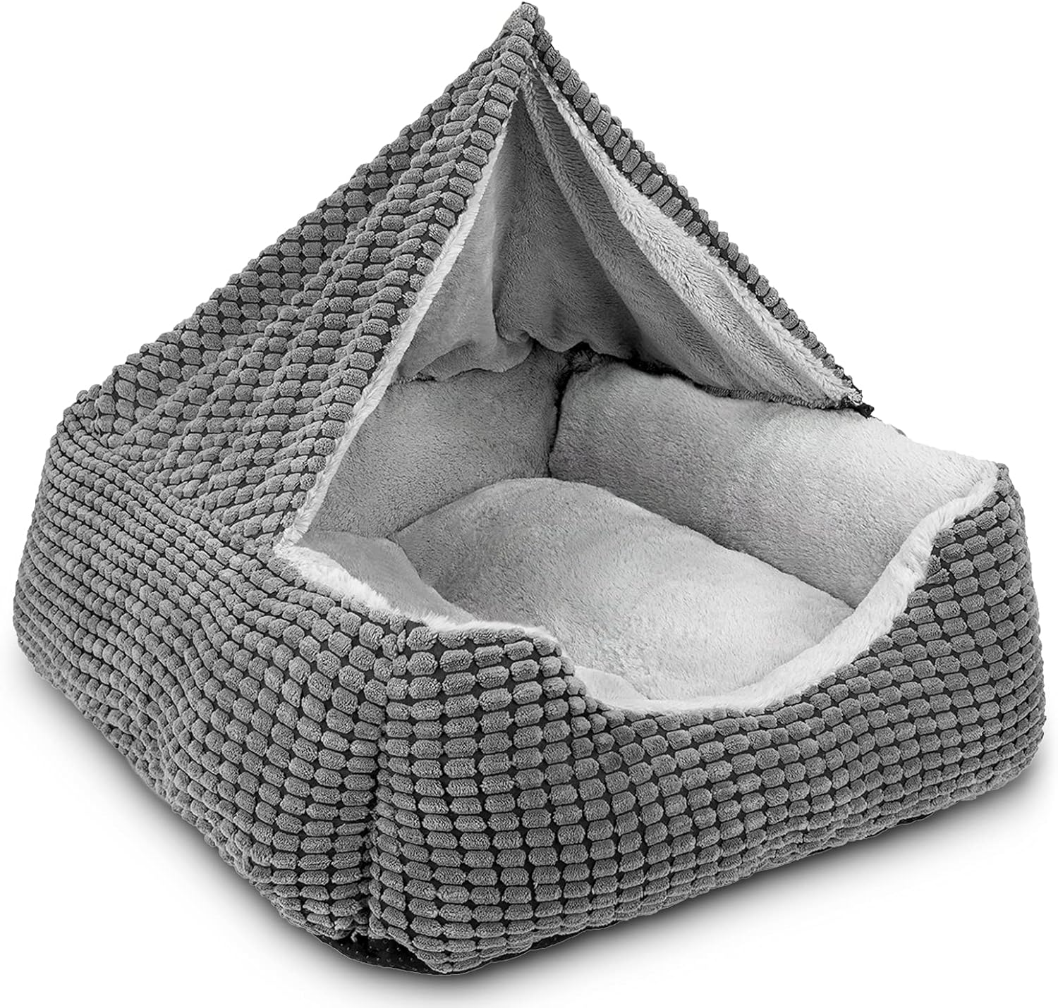 GASUR Dog Beds for All Sizes - Cozy Cave Hooded Blanket Bed