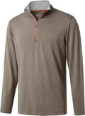 Quarter Zip Golf Pullover Men Dry Fit Long Sleeve - Lightweight