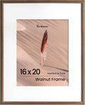 Fun Memories 16x20 Solid Oak Wood Picture Frame (Walnut, 1 Pack)