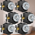 Glass Door Knobs Interior 6 Pack Crystal Door Knobs with Lock