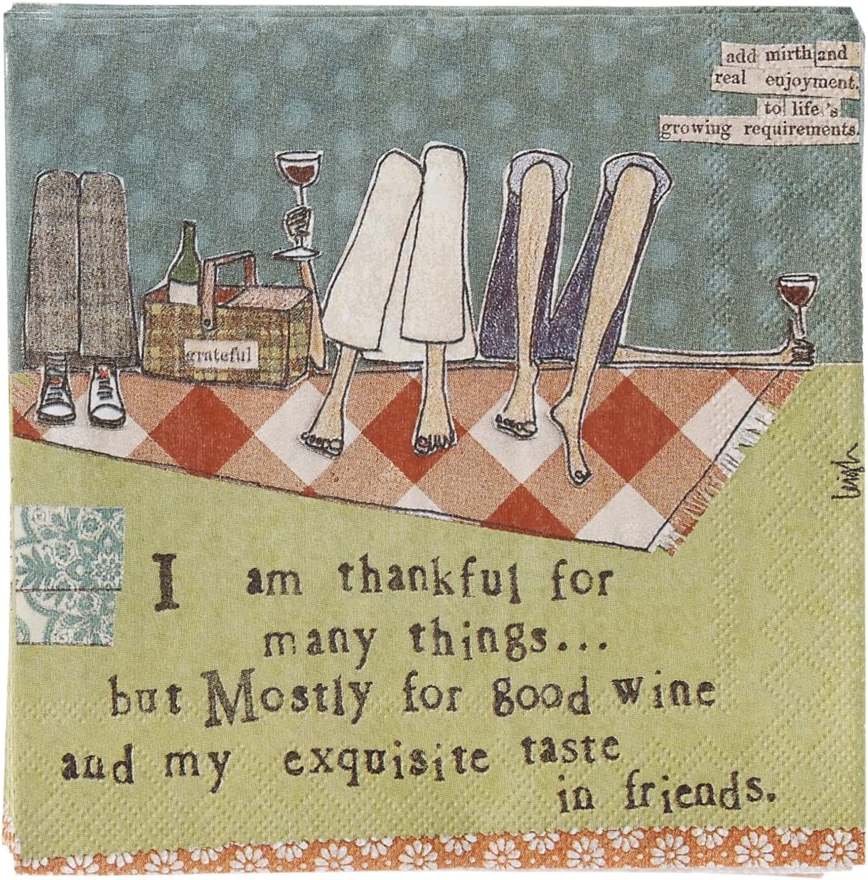 Vibrant 3-Ply Curly Girl Napkins, Ideal for Home ~ Multicolor