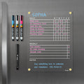 Magnetic Acrylic Chore Chart for Fridge - 9 in x 12 in Clear Board