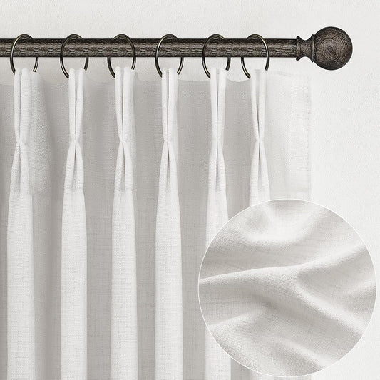 100 Inch Light Filtering Curtains for Sliding Glass Doors Set