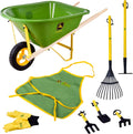 John Deere Deluxe 34ft Wheelbarrow and Garden Set - Realistic Play