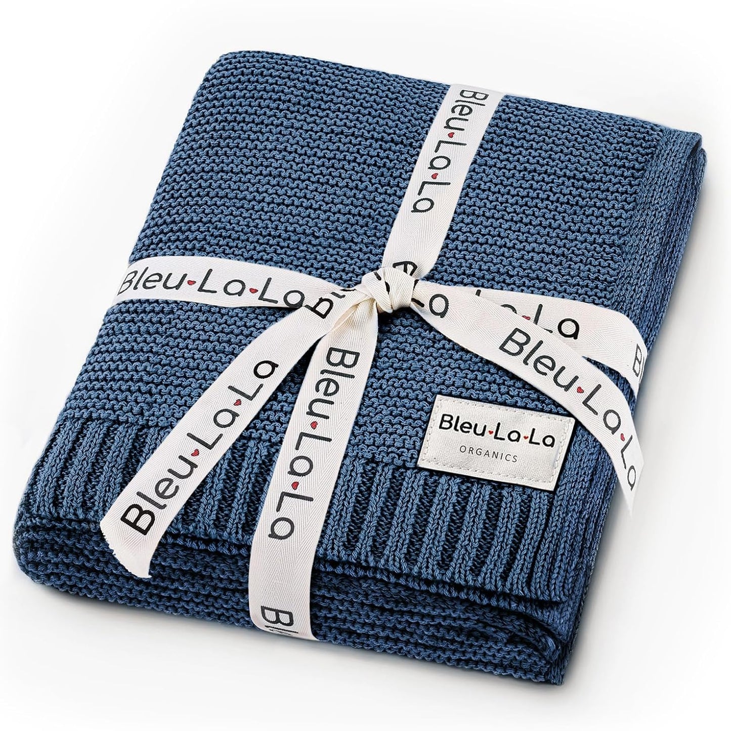 Heritage Knit Organic Cotton Receiving Swaddle Blanket for Boys