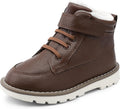 Boys High Top Faux Leather Boots - Easy On & Off Comfort
