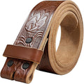 Full Grain Leather Belt Strap 1-1/2in for Men - Western Tooled