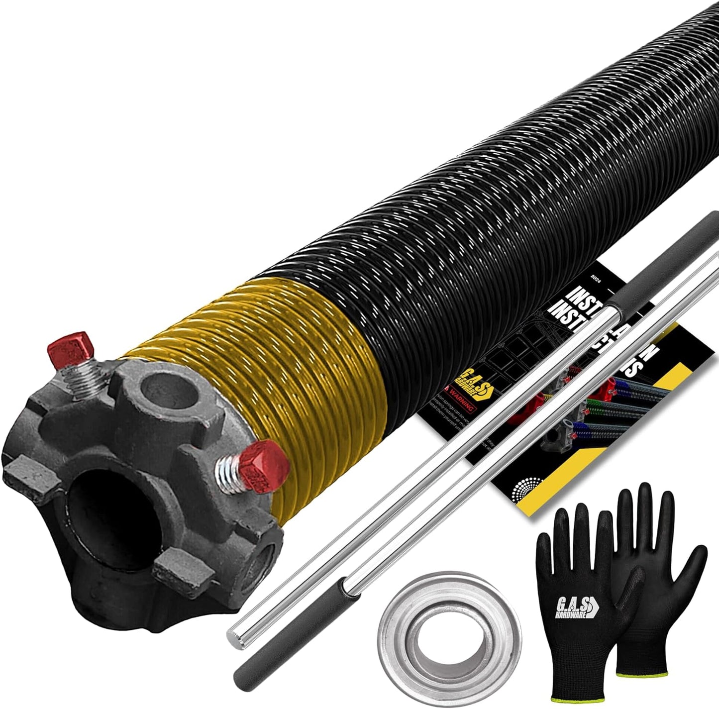 Garage Door Torsion Spring 250x2x29 with Steel Bearing and Tools