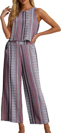 IWOLLENCE Women's Summer 2 Piece Outfit Set - Lightweight Chic Pant