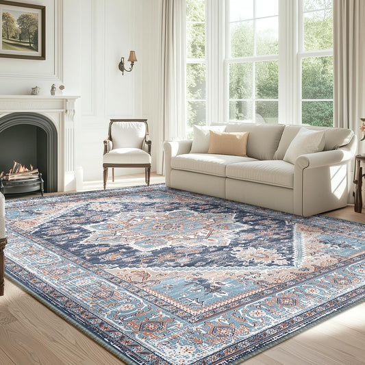 Vintage Print 8x10 Area Rugs for Living Room by BESTSWEETIE