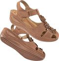 HARENCE Women's Summer Gladiator Wedge Sandals - Comfortable 2.16in