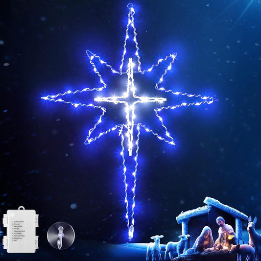 Hiboom 24 in Large Christmas Window Light Decorations for Holiday