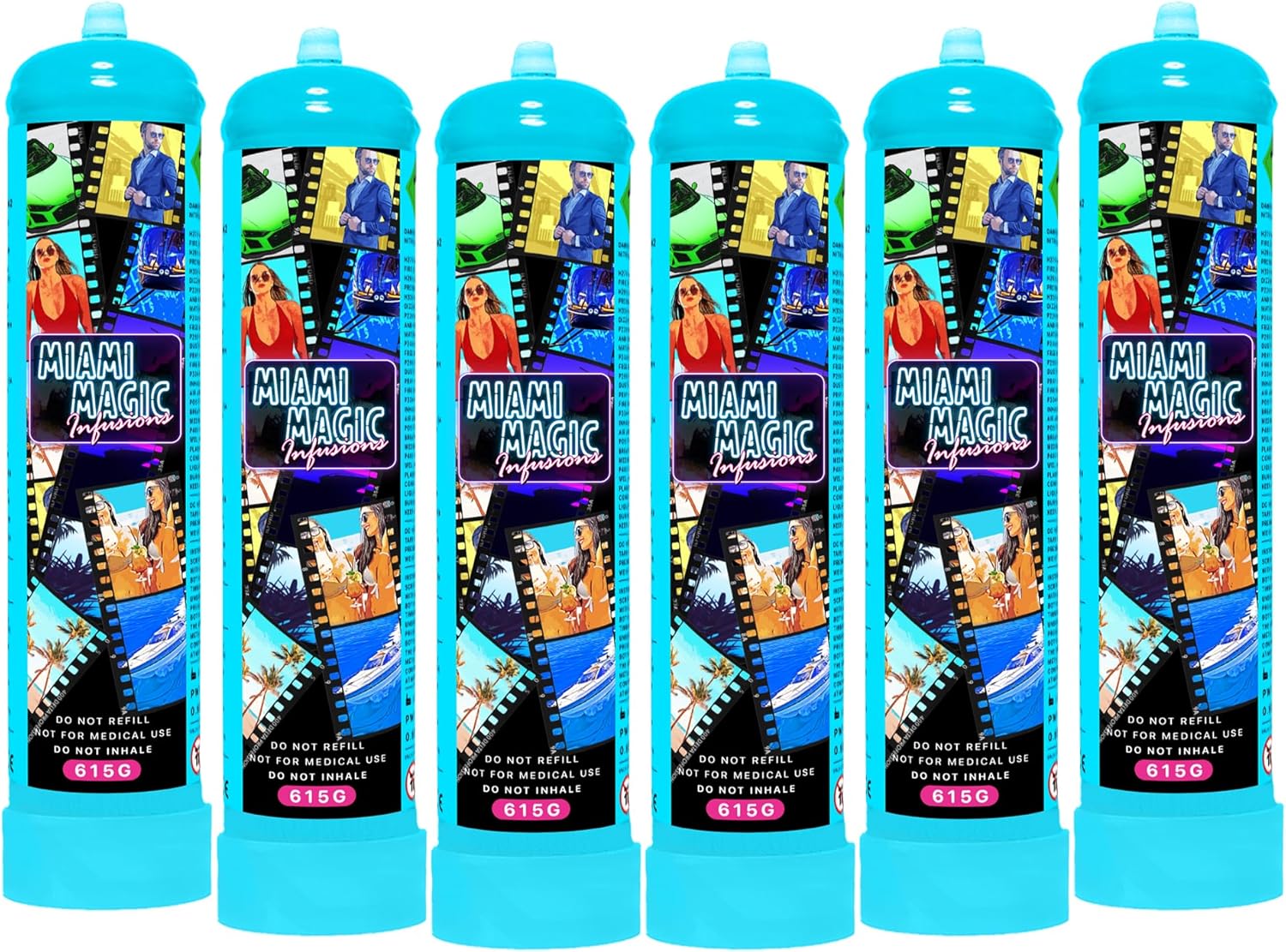 Pure Food-Grade Whipped Cream Chargers - Miami Magic