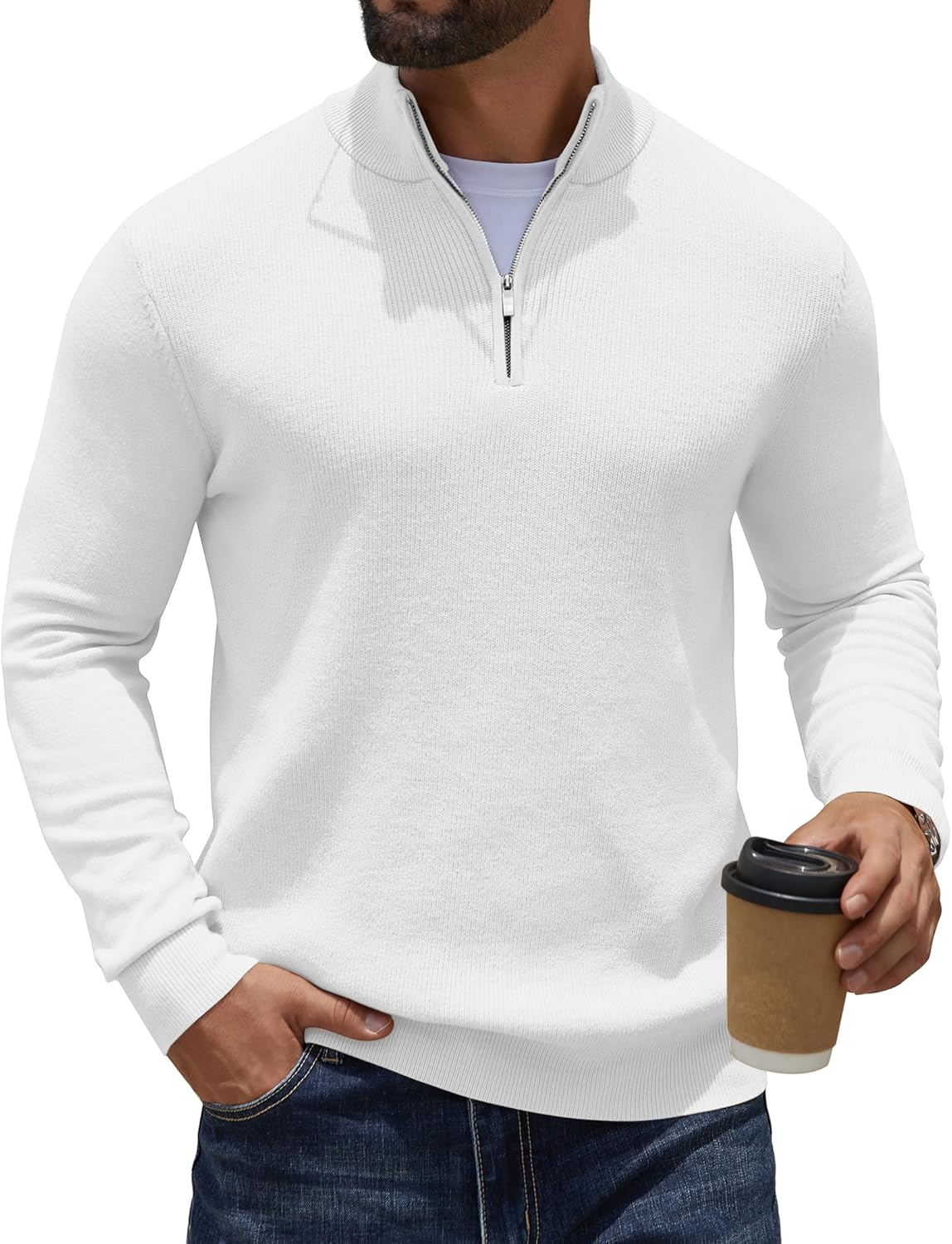 COOFANDY Quarter Zip Pullover for Men - Stylish and Versatile