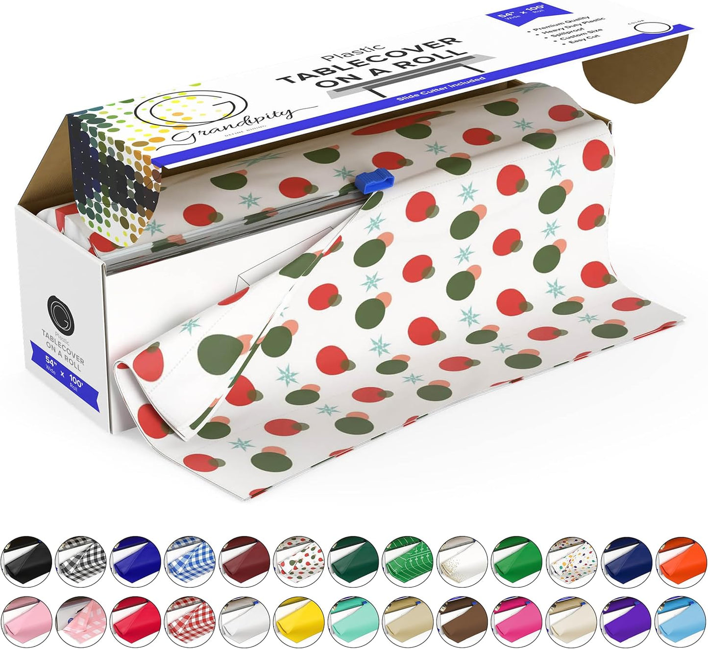 Grandipity Plastic Tablecloth Roll - Perfect for Any Occasion