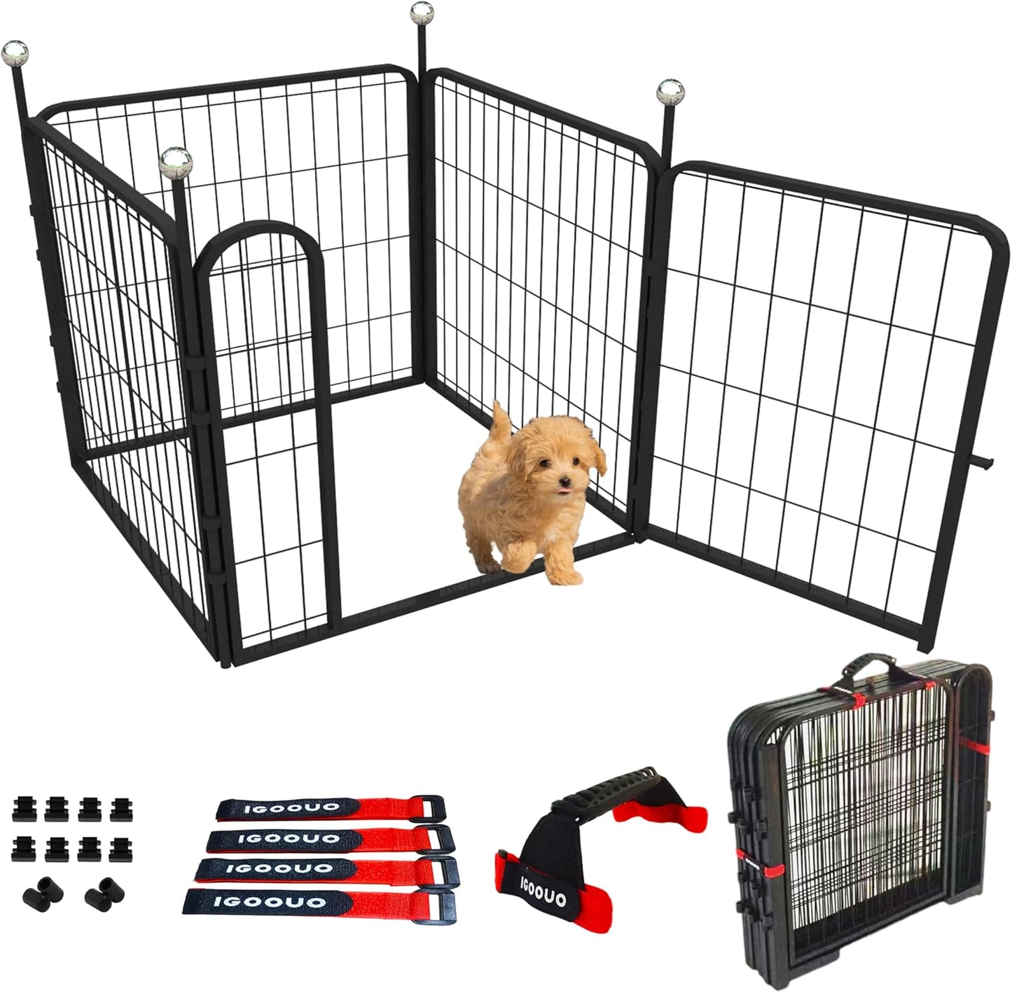 Portable Dog Playpen for Small Dogs - IGOOUO 24ft' Pet Pen