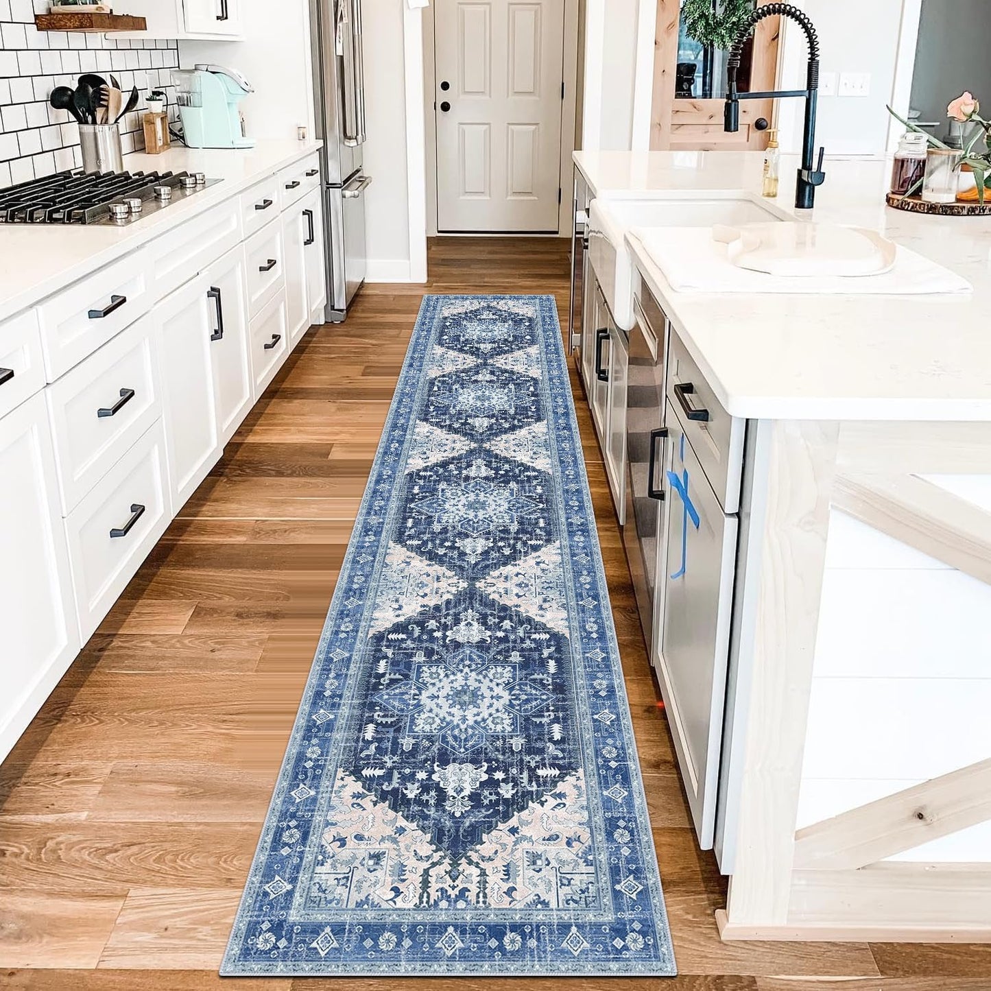 Yamaziot Washable Runner Rug - Vintage Boho Non-Slip Design