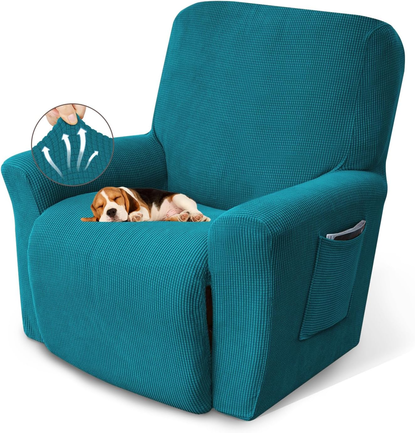 KEKUOU Recliner Chair Covers for Lazy Boy with Elastic Bottom