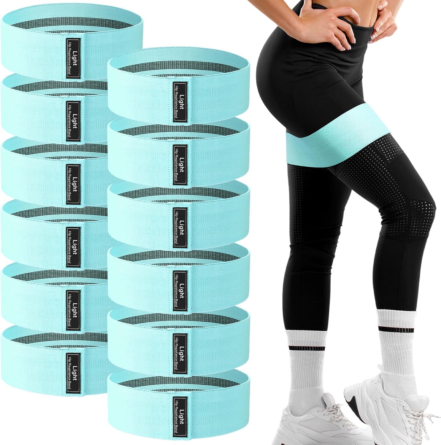 12 Pcs Fabric Resistance Bands for Effective Booty Workouts