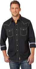 Wrangler Men's Retro Two Pocket Long Sleeve Snap Shirt - Western Style