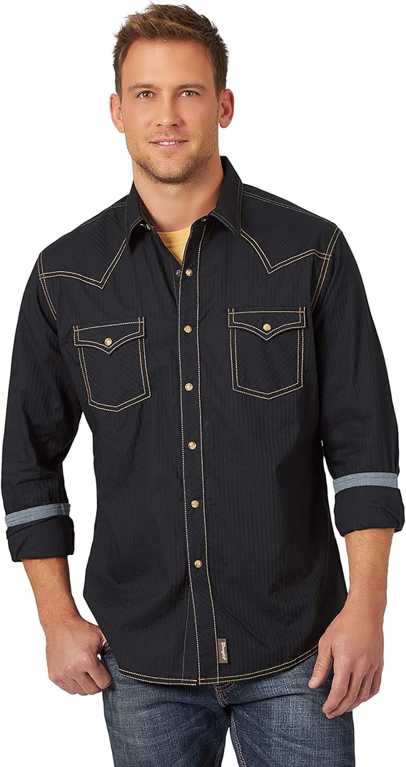 Wrangler Men's Retro Two Pocket Long Sleeve Snap Shirt Review