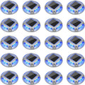 Solar Driveway Lights 20 Pack - Blue/White Switchable LED Deck Lights