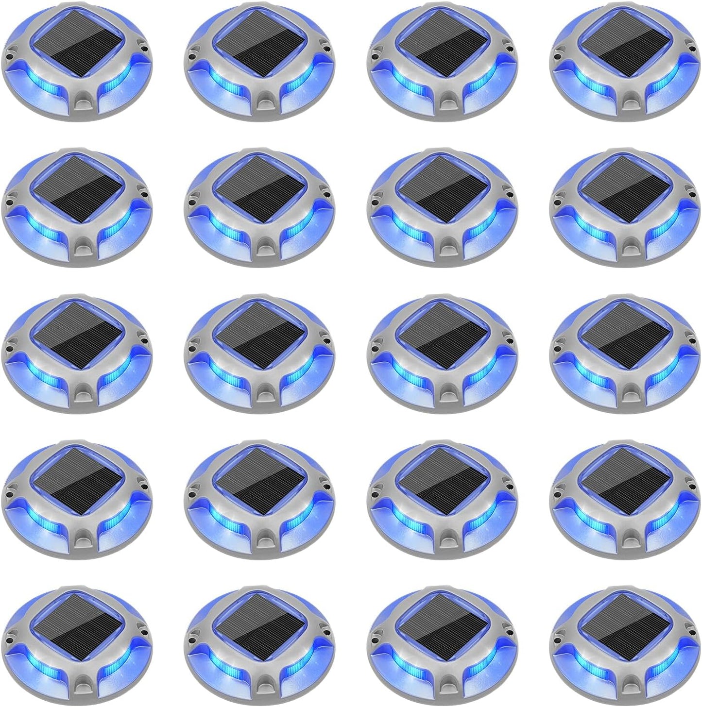 VOLISUN Solar Driveway Lights - 20 Pack Outdoor LED Deck Light