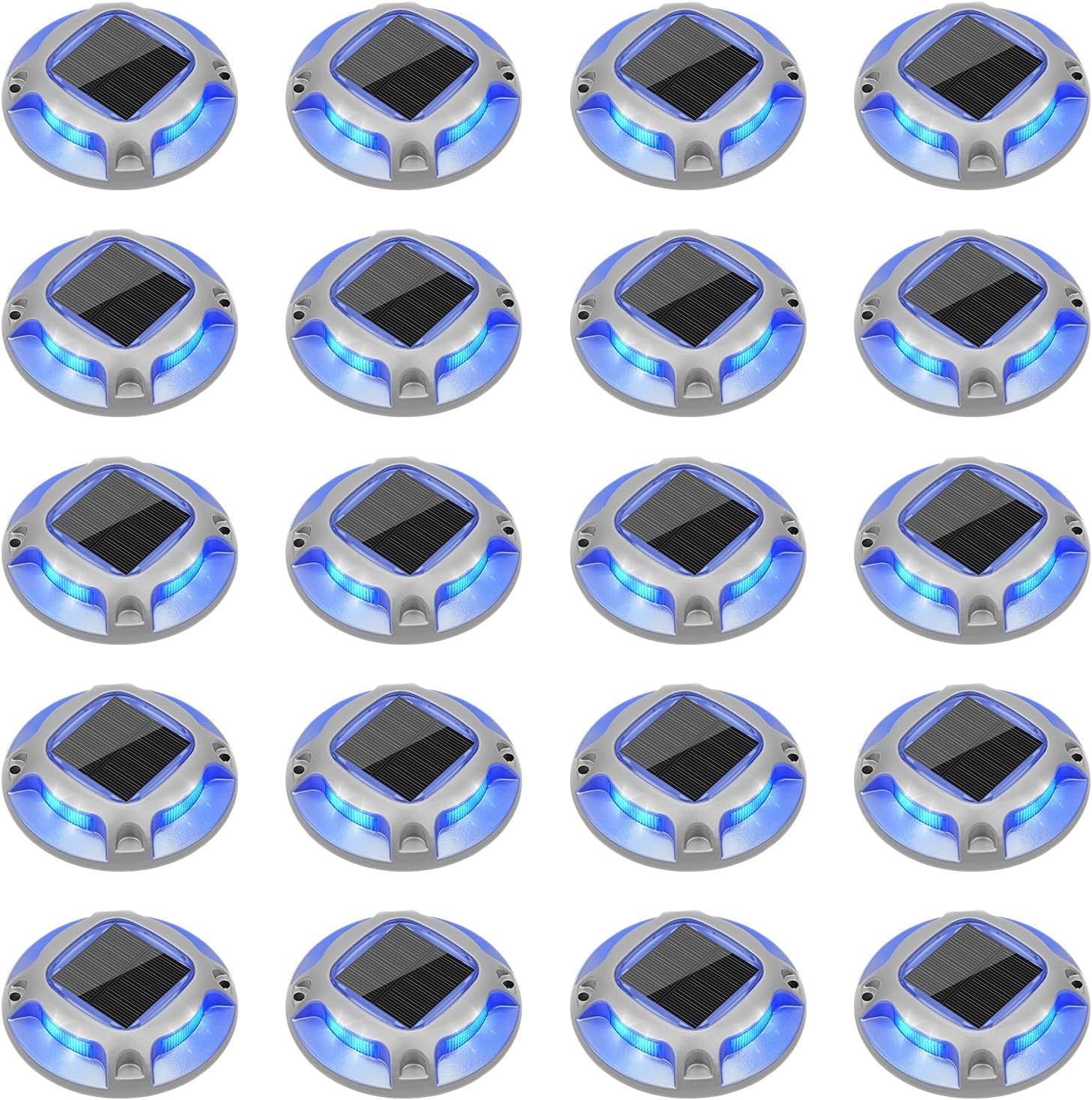 VOLISUN Solar Driveway Lights - 20 Pack Outdoor LED Deck Light