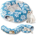 Cat Tunnel for Indoor Cats Peekaboo Donut Bed and Play Tunnel - Cozy