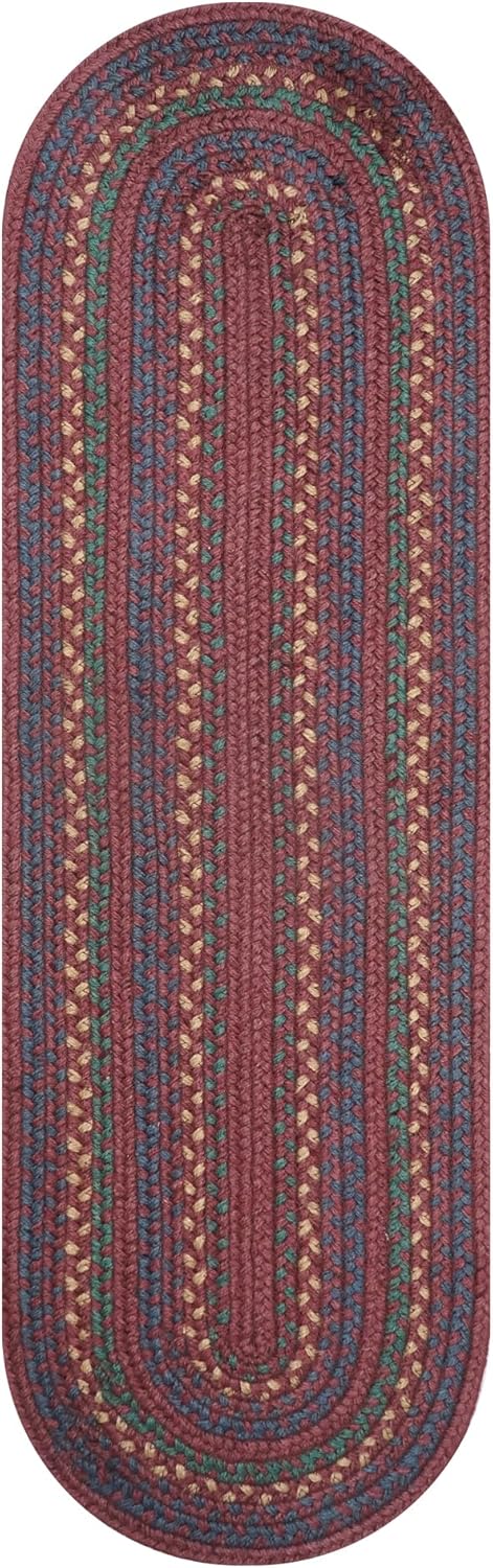 Jamestown Burgundy Oval Table Runner - Country Decor for Dining