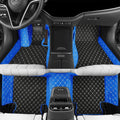 Black & Blue Custom Car Floor Mat Compatible with 99% Models