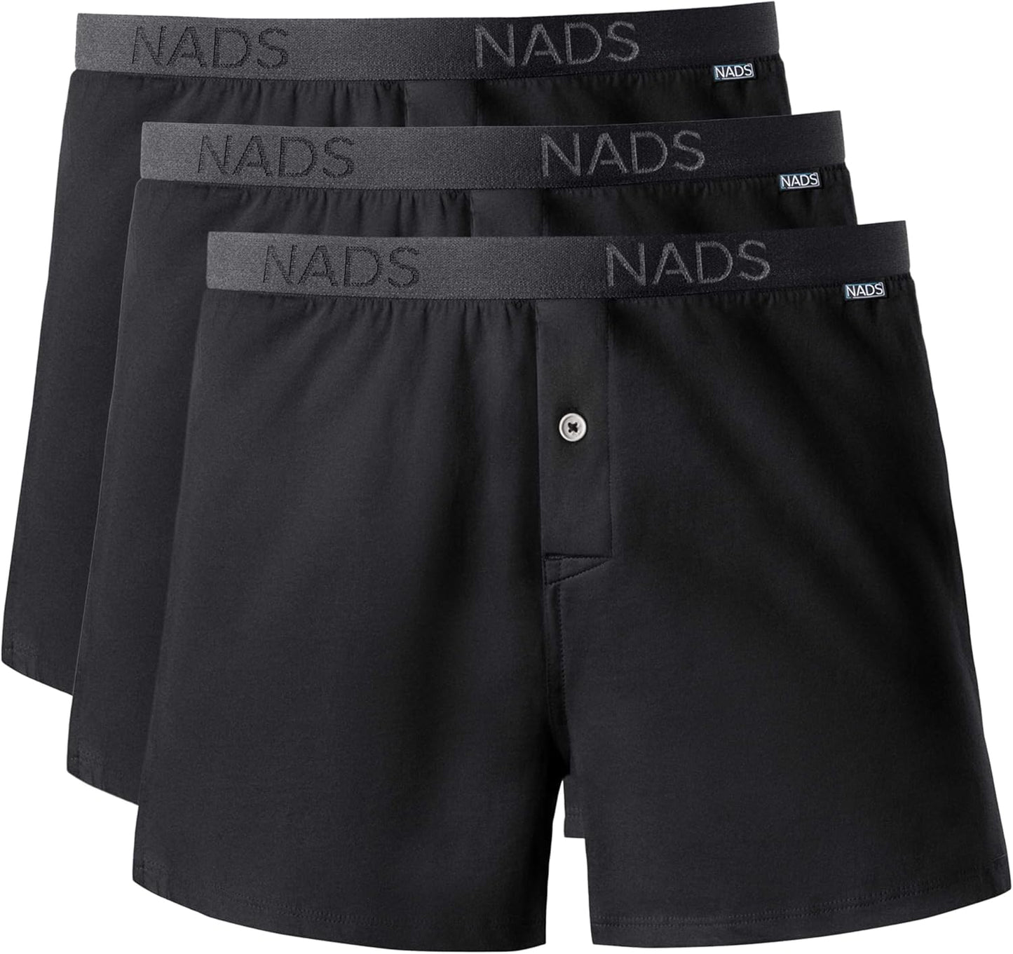 NADS Organic Cotton Boxers for Comfort & Safer Nuts - 3 Pack