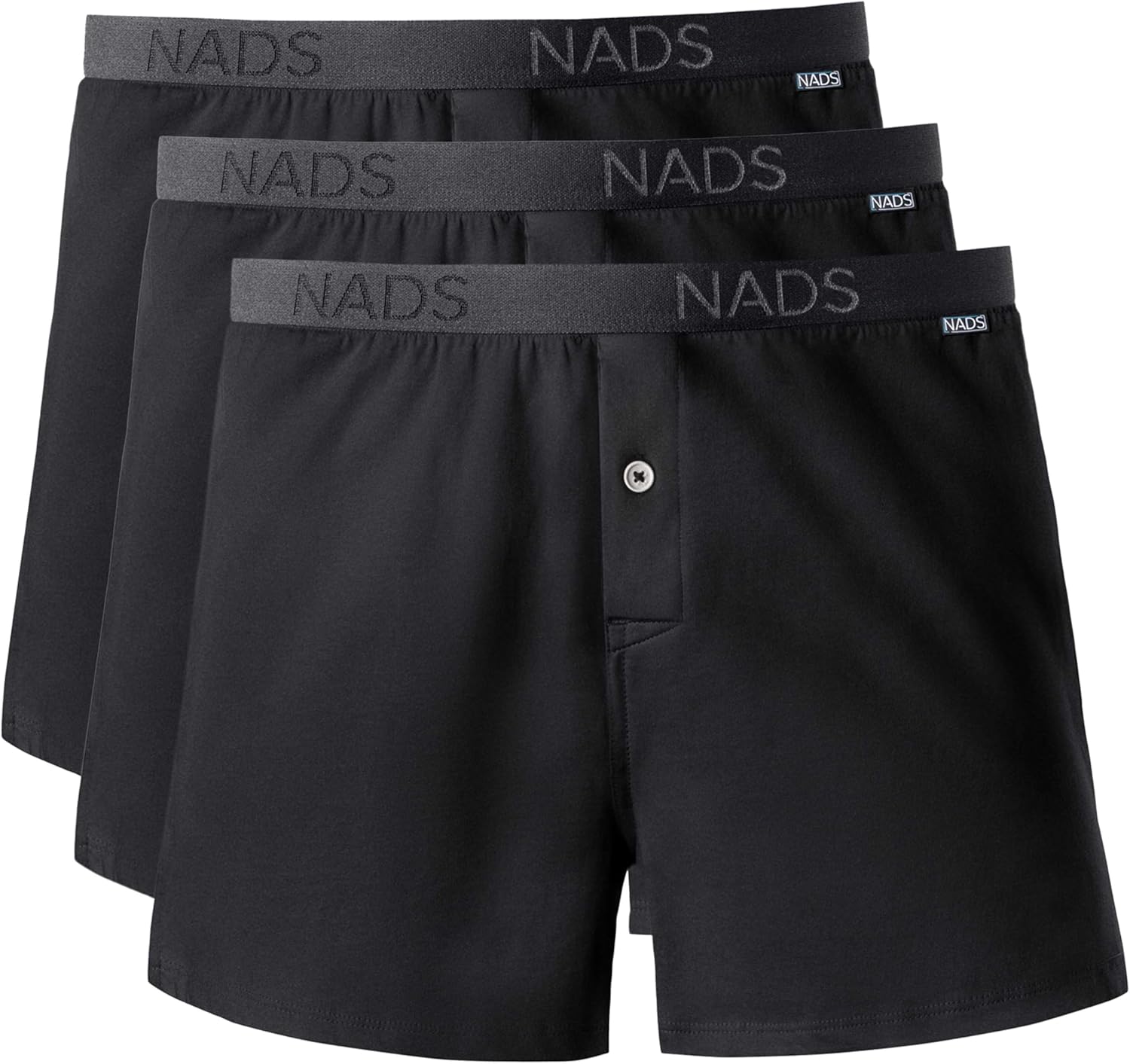 NADS Organic Cotton Boxers for Comfort & Safer Nuts - 3 Pack