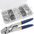 Fishing Crimping Tool Kit with 430 Crimp Sleeves - Durable Pliers