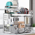Over Sink Dish Drying Rack 2.5-Tier Adjustable Length - Heavy Duty