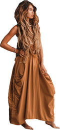 Women's Maxi Boho Skirt with Pockets - Organic Cotton Comfort