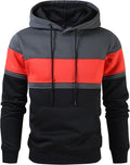 Men's Color Block Pullover Hoodie for Men - Fleece Lined Comfort
