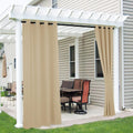 Outdoor Curtains for Patio - Waterproof Pergola Curtains, Biscotti