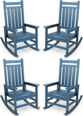 SERWALL Outdoor Rocking Chair Set of 4 for Lawn and Garden